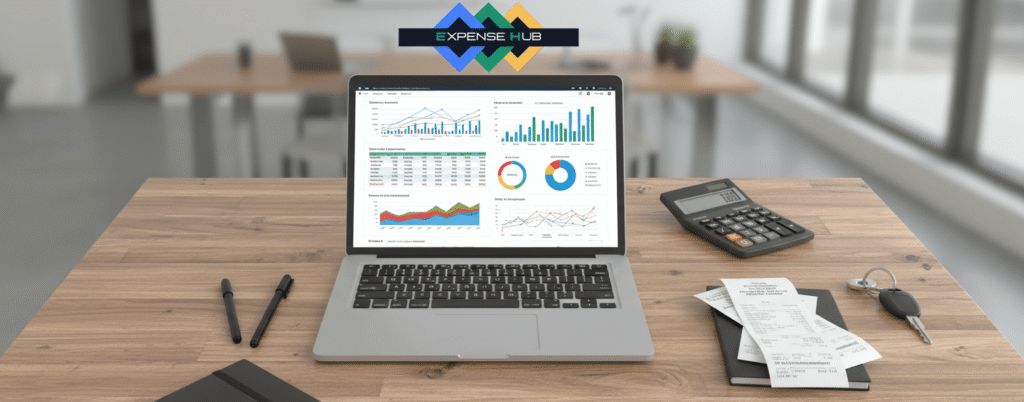 Expense Hub Dashboard showing the financial analysis